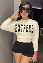 Image & Stylez LLCExtreme Cropped SweaterExtreme Cropped SweaterThis cute and trendy cropped knitted sweater is a must have item! With high quality and soft textured material, the fit runs casual but yet comfortable for you. 
Thisweater
